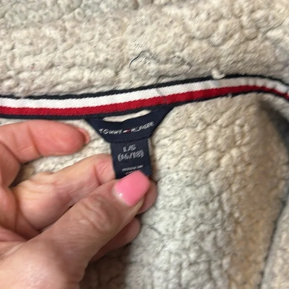 Tommy Hilfiger fleece-jacket black boys size large 16/18 - Picture 9 of 9